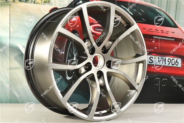 21" Felge Cayenne Exclusive Design, 9,5J x 21 ET46, Platinum-Seidenmatt