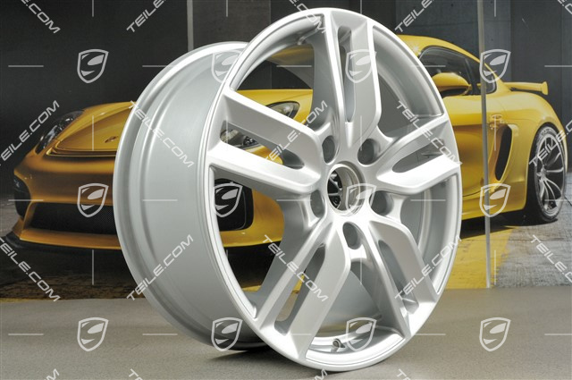 18'' Felge Cayenne S Facelift 2014->, 8J x 18 ET 53, Brilliantsilber