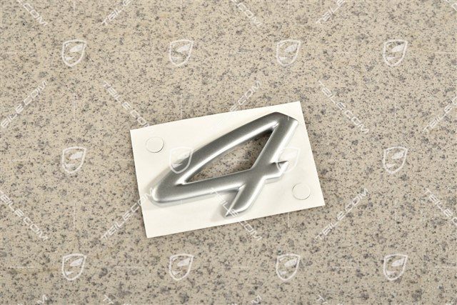 "4" Schriftzug, silbern, 4S