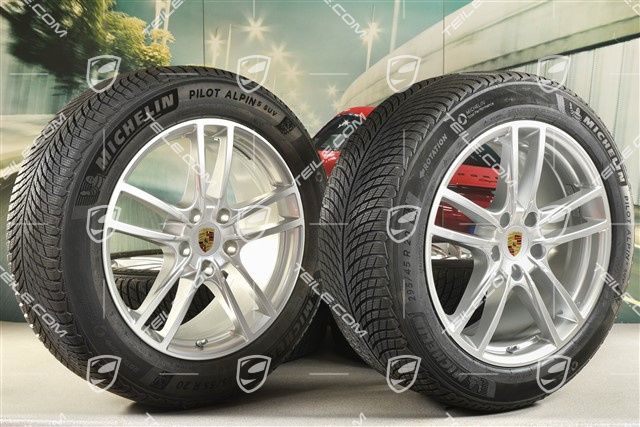 20-inch Cayenne COUPE Sport winter wheel set, rims 9J x 20 ET50 + 10,5J x 20 ET55 + NEW Michelin winter tyres 255/55 R20 + 295/45 R20, with TPMS