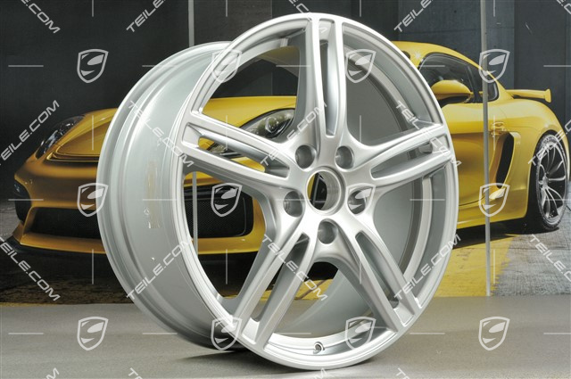20" Komplet felg Panamera Turbo, 9,5J x 20 ET71 + 11,5J x 20 ET68, srebrny Brilliant chrome