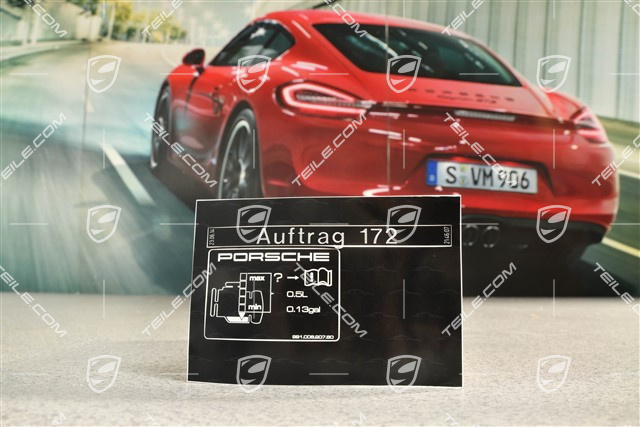 GT3 / GT3RS, Notice sticker, Oil level