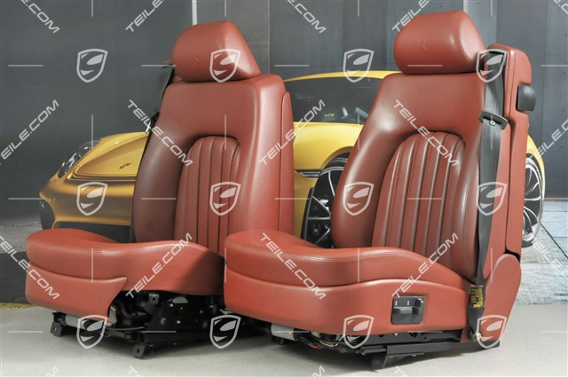 456GT/GTA, Seats, el. adjustable, memory, leather, Burgundy, set (L+R)