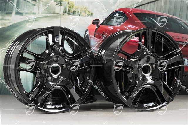 19-inch Panamera Design wheel set 10J x 19 ET61 + 9J x 19 ET60, black high gloss