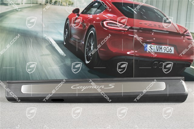 Einstiegleiste, Edelstahl, mit Schriftzug "Cayman S", R