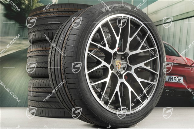 21" RS Spyder Design Sommerräder, Felgen 9,5J x 21 ET27 + 10J x 21 ET19 + NEUE Continental Sommerreifen 265/40 R21 + 295/35 R21, mit RDK-Sensoren