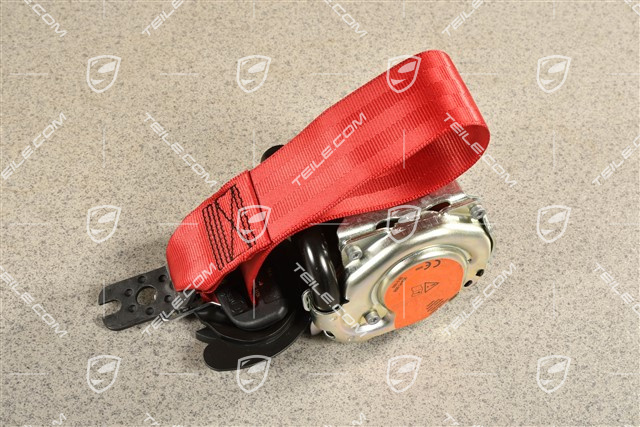 Hintere Sicherheitsgurt, Karminrot, optische und akustische Kontrolle der Befestigung, L