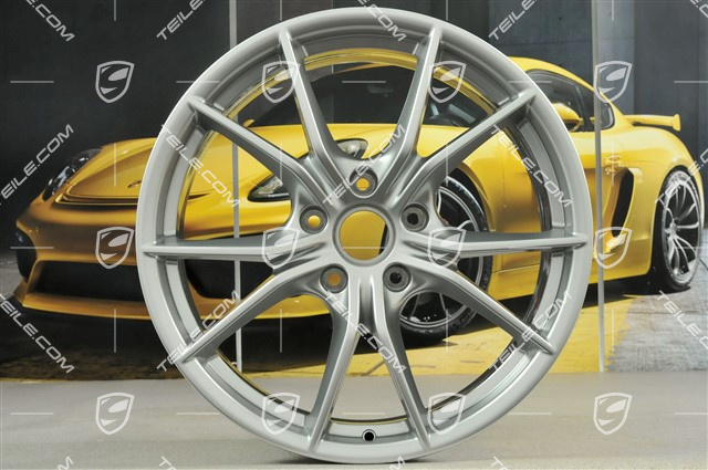 20" Komplet felg Carrera S IV, 8,5J x 20 ET49 + 11J x 20 ET56, do kół zimowych, C4/C4S/GTS, brylantowy chrom Brilliantchromlack