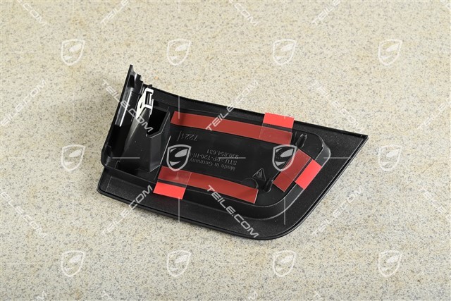 Side skirt moulding, front, Black matte, L
