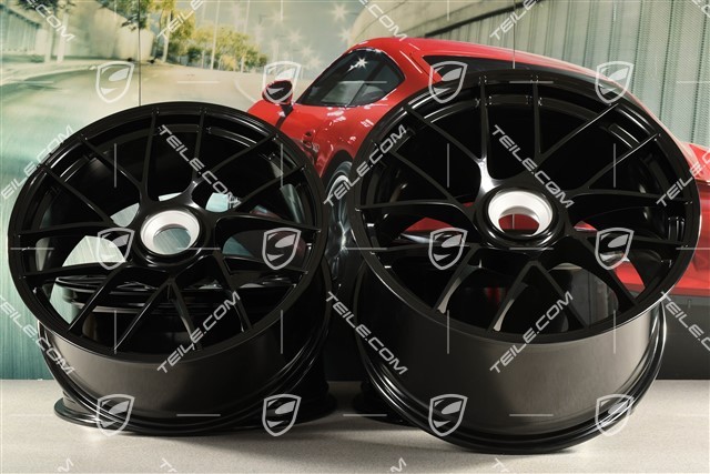 20-inch wheel rim set Turbo Sport III, central lock, 9J x 20 ET51 + 12J x 20 ET63, black high gloss