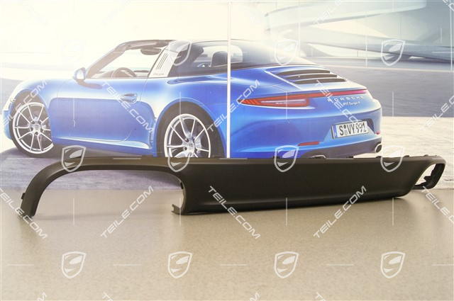 Rear bumper lower cover / diffuser, Black matte