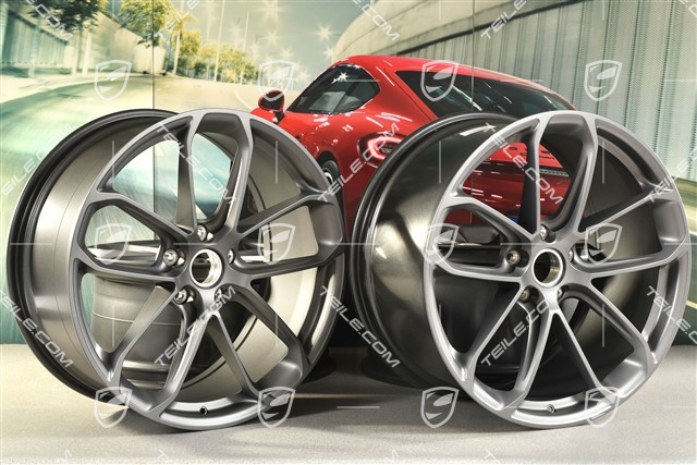 22-inch wheel rim set GT, 10J x 22 ET48 + 11,5J x 22 ET52, Vesuvgrau