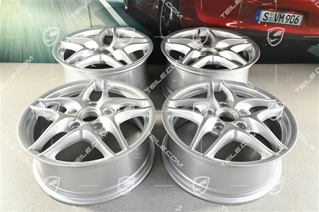 17" Komplet felg Boxster III, przednie 7J x 17 ET55 + tylne 8,5J x 17 ET40