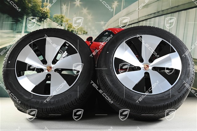 20-inch Cayenne Aero winter wheel set, wheel rims 9J x 20 ET14 + 11J x 20 ET37 + NEW Goodyear UltraGrip Performance 3 SUV winter tyres 255/55 R20 + 305/45 R20