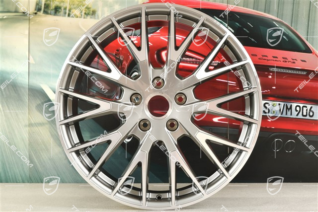 21" Felge Panamera Exclusiv Design, 9,5J x 21 ET71, Platinsilber-Metallic