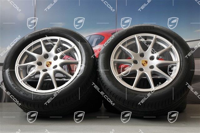 18" Panamera S Sommerräder Satz, Felgen 8J x 18 ET59 + 9J x 18 ET53 + Reifen Pirelli P-Zero 245/50 R18 + 275/45 R18