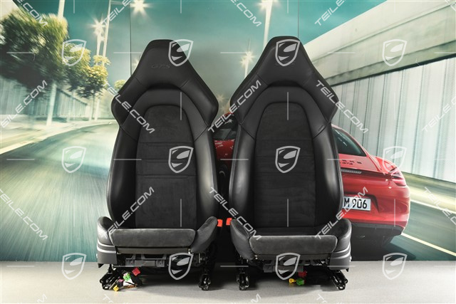 Sport seats, el. adjustment, GTS, leather/alcantara, Black, set (L+R)