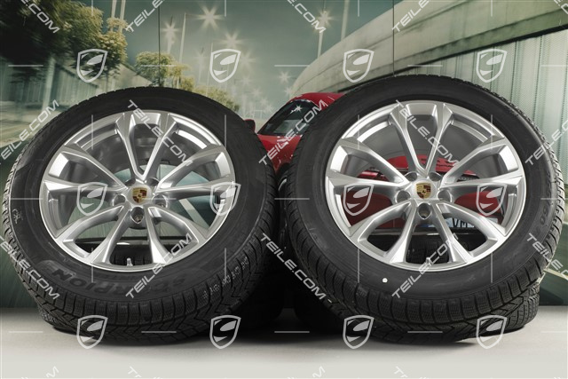 19-inch "Macan Design" winter wheels set, rims 8,5J x 19 ET21 + 9J x 19 ET21 + Pirelli winter tyres 235/55 R19 + 255/50 R19, with TPMS