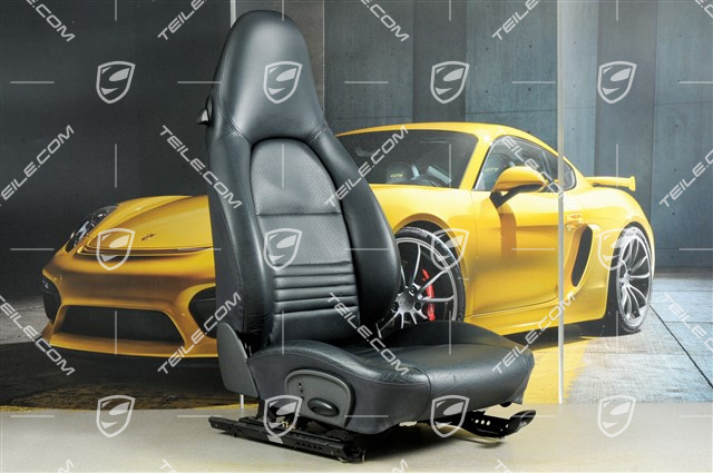 Seat, manual adjustable, leather/leatherette, Metropole blue, R