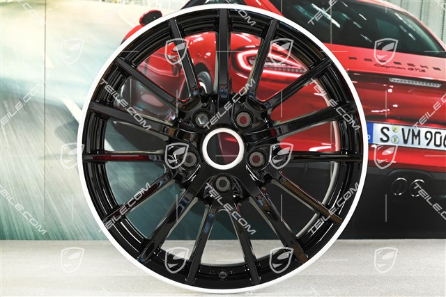 19" Felge "Sport Design", 8J x 19 ET57, Felgenstern in Schwarz / Rand in Silber