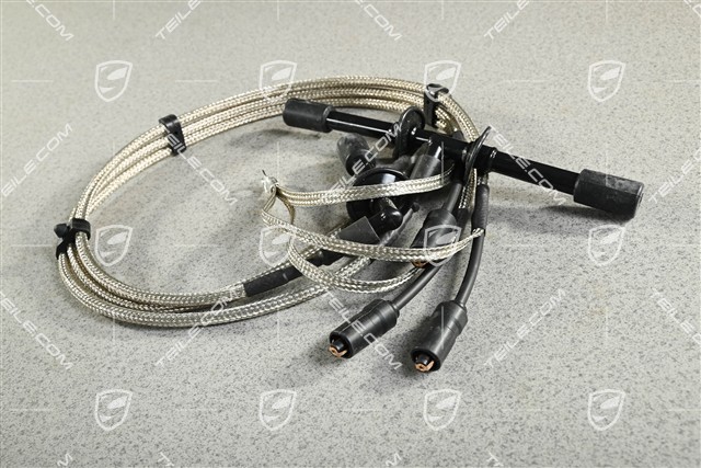 Set of ignition cables / spark plug wire set, Stainless steel braided, R