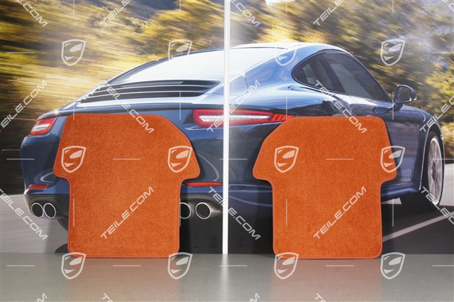 Fussmatten Satz, 4-Teile, für 997 cabrio/targa mit BOSE Sound-System, Terrakotta