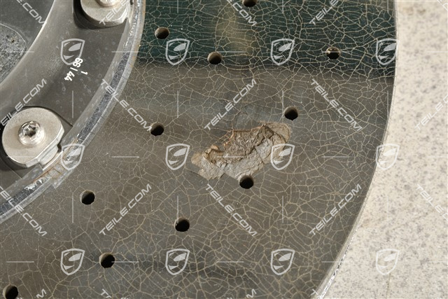 PCCB tarcza hamulcowa ceramiczna, 20" / 420mm, uszkodzona, R
