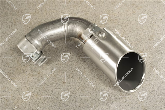 S, Tailpipe, steinless steel, inner, 4-pipe look, L