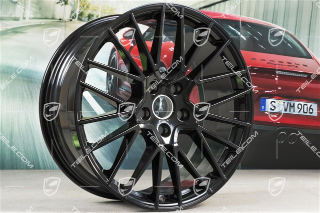 21" Felgensatz Cayenne RS Spyder, 11J x 21 ET58 + 9,5J x 21 ET46, schwarz hochglanz