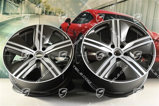 22" Macan Exclusive Design Felgensatz, 9J x 22 ET29 + 11J x 22 ET47, Turbonite