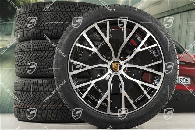 20" Turbo S Aero Design Winterräder Satz, Felgen 9J x 20 ET54 + 11J x 20 ET60, Goodyear Winterreifen 245/45 R20 + 285/40 R20