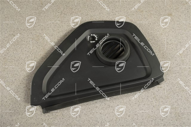 Cover, Dashboard trim, Black, R