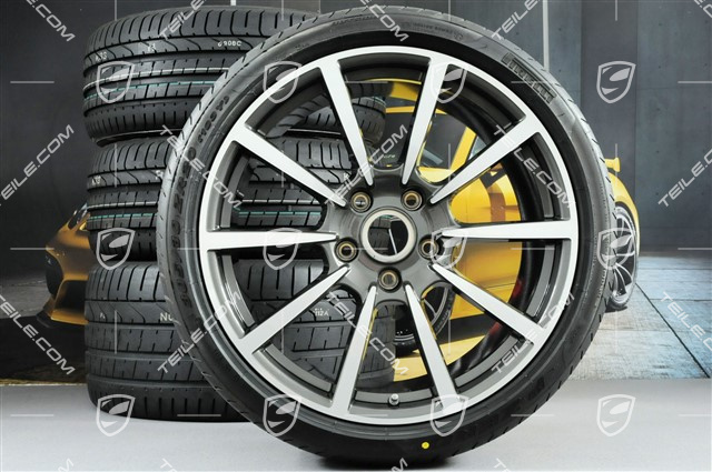 20-inch Carrera Classic II summer wheels set, rims 8,5 J x 20 ET49 + 11,5 J x 20 ET76 + summer tires 245/35 R20 + 305/30 R20, with TPM