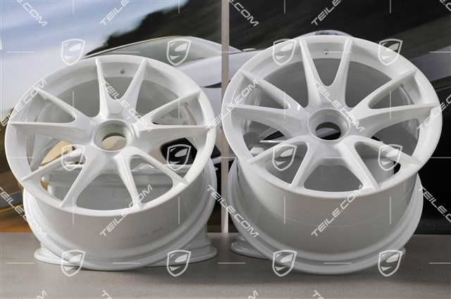 19" GT3RS II 4.0 / GT2RS Felgensatz, Weiß, vorne 9J x 19 ET47 + hinten 12J x 19 ET48
