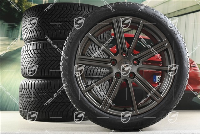 20" Panamera Turbo Winterräder Satz, Felgen 9,5J x 20 ET71 + 10,5J x 20 ET71 + Pirelli Winterreifen 275/40 R20 + 315/35 R20, Turbonit