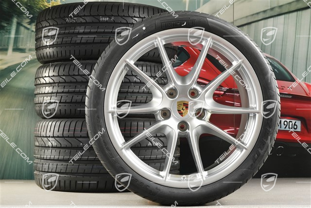 20-inch Carrera S III summer wheel set, 8,5J x 20 ET51 + 11J x 20 ET52 + Pirelli summer tyres 245/35 ZR20 + 305/30 ZR20, with TPMS