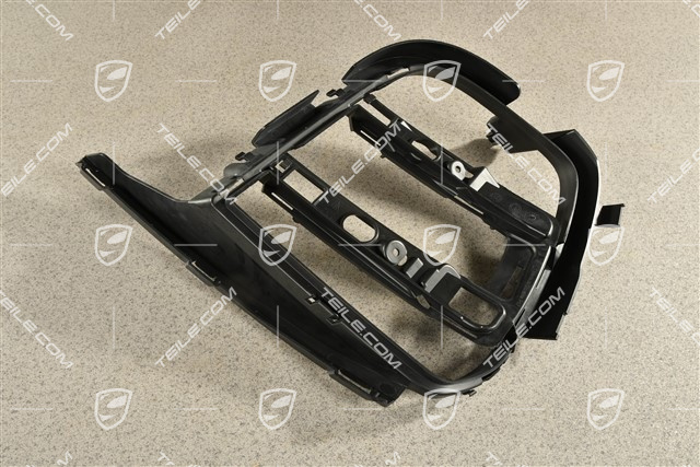 Turbo, Front bumper, side ventilation grille, Black, L