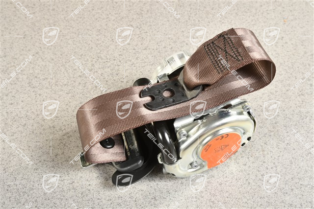 Hintere Sicherheitsgurt, optische und akustische Kontrolle der Befestigung, Trüffelbraun, R