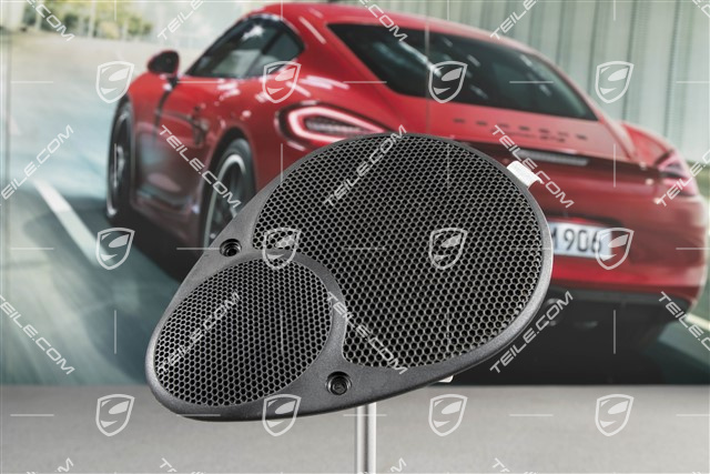 Lautsprecher, hinten, Harmann, Satinschwarz, Coupe, L / Targa, L /  Cabrio, R