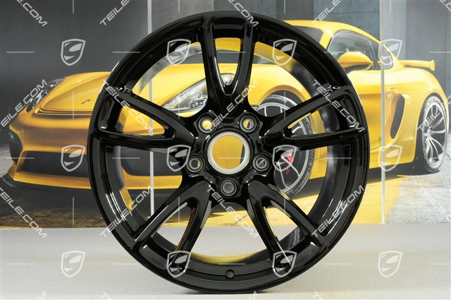 18" felga Carrera IV (Facelift), 10,5J x 18 ET60, C2/C2S, czarny wysoki połysk