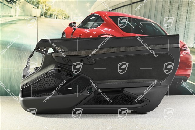 Spyder, Türverkleidung mit Zierleiste Carbon, Leder Schwarz, Bose, R