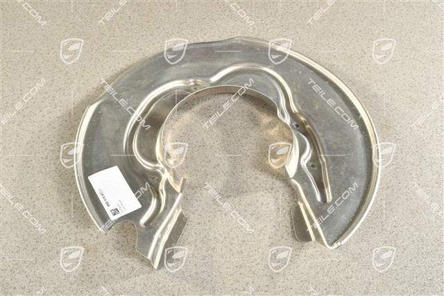 Rear axle disc brake protective plate, R