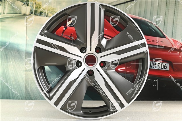 22" Macan Exclusive Design Felgensatz, 9J x 22 ET29 + 11J x 22 ET47, Turbonite