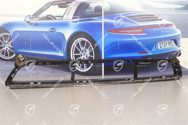 GT2RS, Bracket Frame / Support, Centre, Rear Bumper, Black matte
