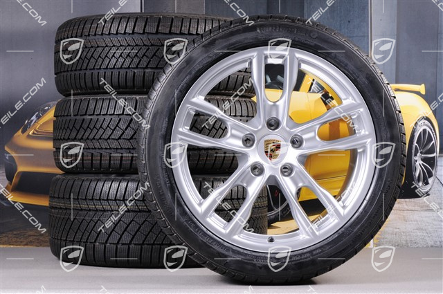 19" winter wheel set Boxster S, 8J x 19 ET57 + 9,5J x 19 ET45, Continental WinterContact winter tires 235/40 R19 + 265/40 R19, without TPMS