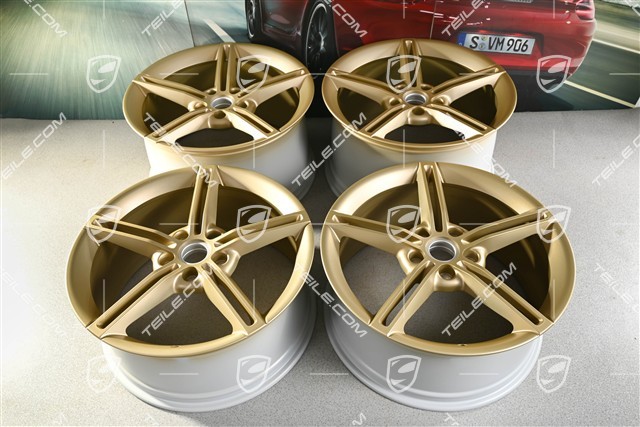 21" Felgensatz Mission E Design, 9,5J x 21 ET60 + 11,5J x 21 ET66, aurum seidenmatt