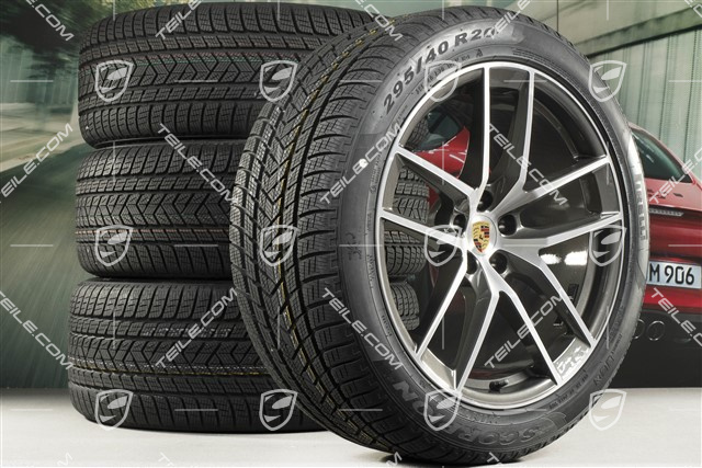20-inch "Macan S" winter wheels set, rims 9J x 20 ET26 + 10J x 20 ET19, Pirelli winter tyres 265/45 R 20 + 295/40 R 20, titanium dark/burnished, with TPMS