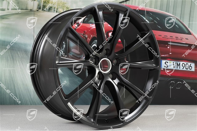 22-inch wheel rim set, BBS, 10J x 22 ET48 + 11,5J x 22 ET61, in blacksatin-mat