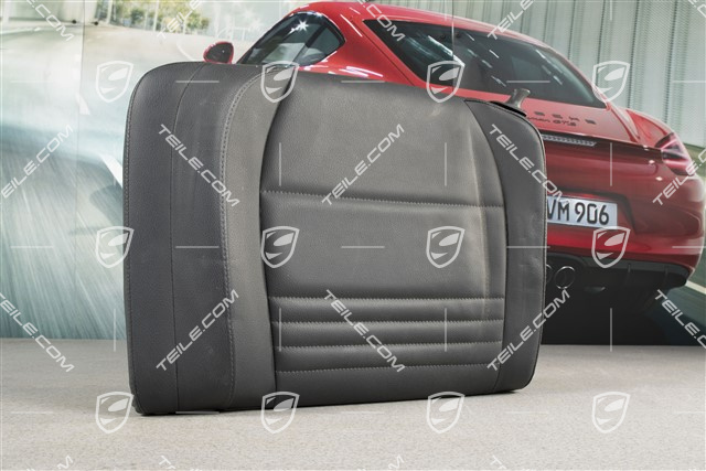 Notsitzrückenlehne / Rücksitz / Rückenlehne, hinten, Kunstleder, schwarz, coupe, L