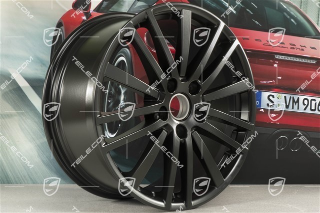 20-inch wheel rim "Panamera Design" / GTS, 9,5J x 20 ET71, black satin matt